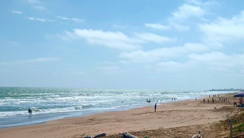 Coastal beach near Engabao, Playas canton, Ecuador