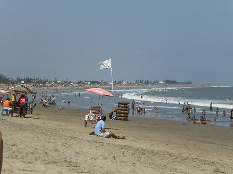 Pacific beach at Playas (General Villamil), Ecuador